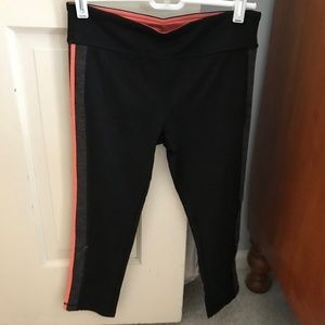 Black Leggings With Pink Stripe